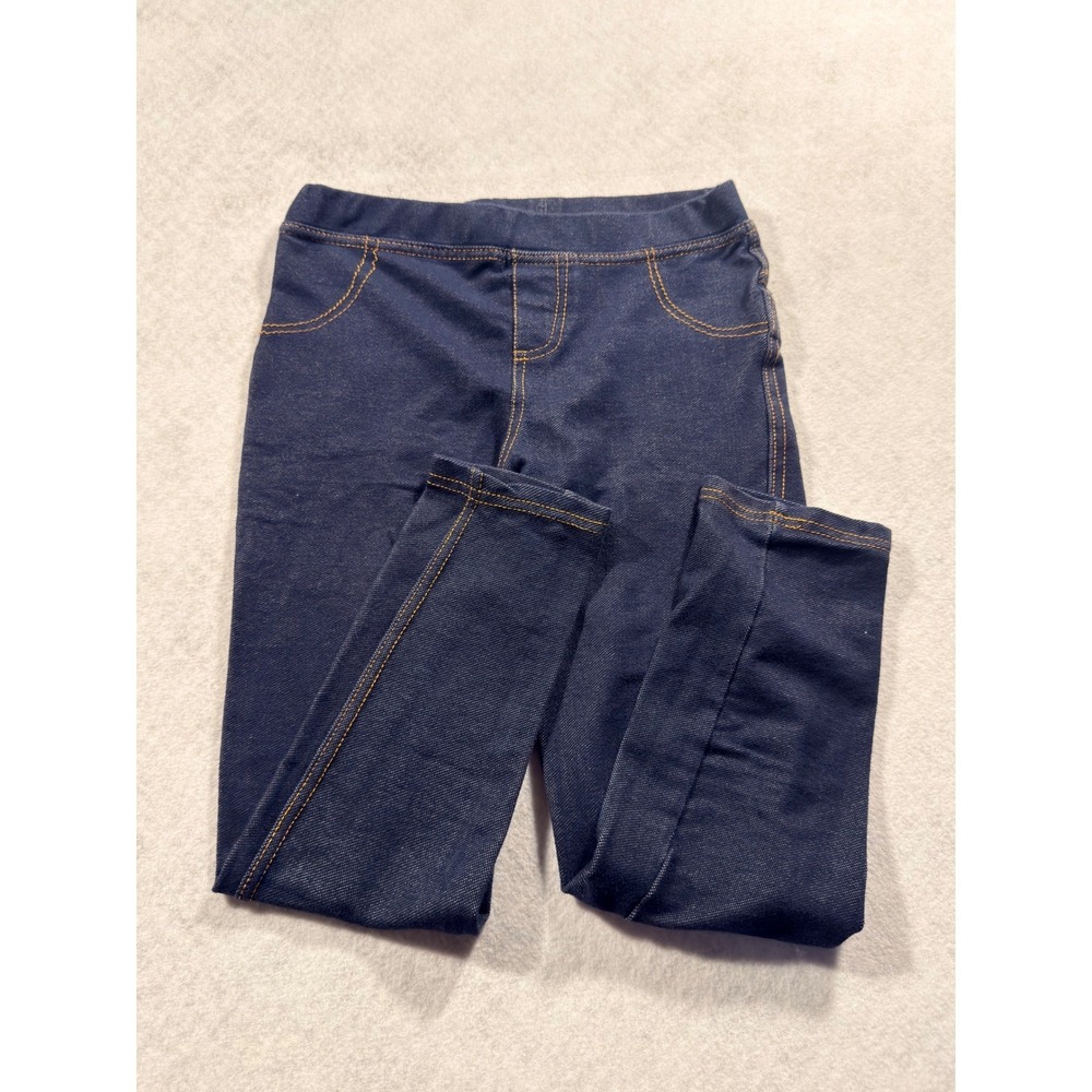 Girls Dark Wash Denim Jeggings Pull On Stretch Skinny Pants Size 6X 7 RN 75343